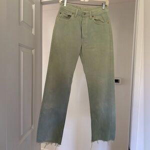 Levi's 501s Sea Foam Green Straight Leg Jeans
